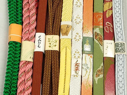 平和屋着物●和装小物　帯締め10本セット　高麗組　唐組　礼装用　金糸　逸品　未使用　CABJ3971qe
