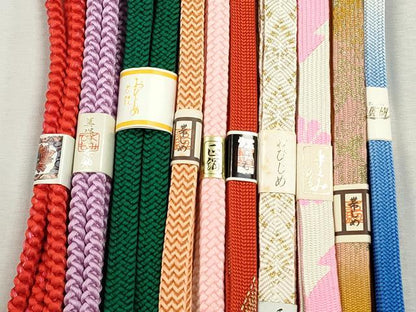 平和屋着物●和装小物　帯締め10本セット　高麗組　唐組　礼装用　金糸　逸品　未使用　CABJ3975qe