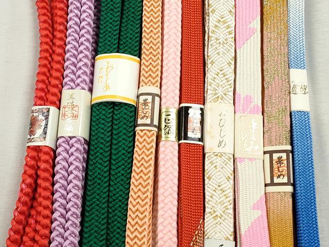 平和屋着物●和装小物　帯締め10本セット　高麗組　唐組　礼装用　金糸　逸品　未使用　CABJ3975qe