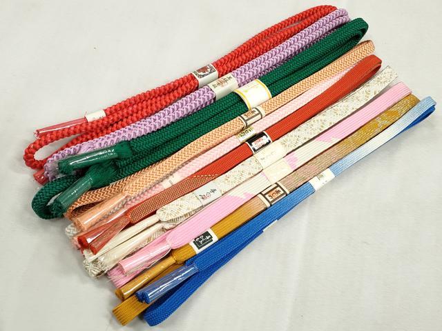 平和屋着物●和装小物　帯締め10本セット　高麗組　唐組　礼装用　金糸　逸品　未使用　CABJ3975qe