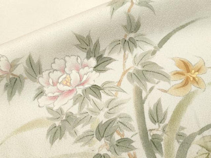 平和屋着物■訪問着　花鳥文　暈し染め　正絹　逸品　CABJ3284ev