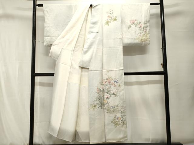 平和屋着物■訪問着　花鳥文　暈し染め　正絹　逸品　CABJ3284ev