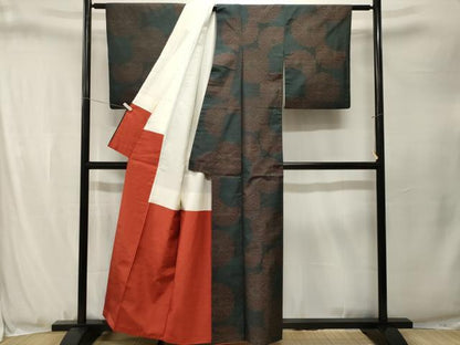 平和屋着物■本場大島紬　菊尽くし文　正絹　逸品　CABJ3311ev