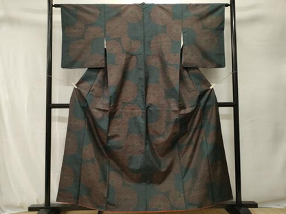 平和屋着物■本場大島紬　菊尽くし文　正絹　逸品　CABJ3311ev