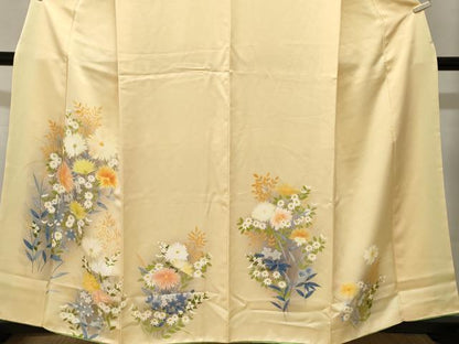 平和屋着物■訪問着　草花文　暈し染め　正絹　逸品　CABJ3290ev