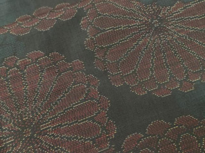 平和屋着物■本場大島紬　菊尽くし文　正絹　逸品　CABJ3311ev