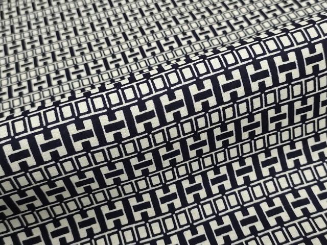 平和屋着物＊夏物　男性　浴衣　反物　着尺　注染　幾何学文様　キングサイズ　逸品　未使用　DABG9431we