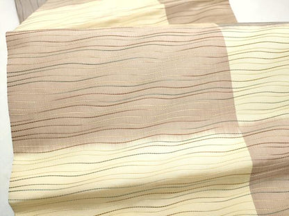 平和屋着物●本場筑前博多織　つけ帯　よろけ縞　正絹　逸品　CABJ8680hy