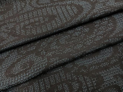 平和屋着物●結城紬　80亀甲　渦文　正絹　逸品　AABK8249ph