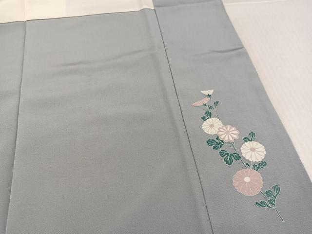 平和屋着物●訪問着　作家物　駒刺繍　地紙草花文　暈し染め　金彩　松坂屋扱い　正絹　逸品　AABK8264ph