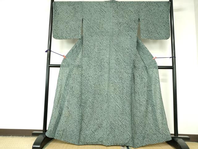 平和屋着物∴夏物　浴衣　有松鳴海絞り　蜘蛛絞り　綿　逸品　DABI3323cd