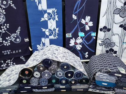 平和屋本店■浴衣反物 まとめて 45点 花柄 朝顔 四季の花木染 みそぎ染 浮雲ゆかた など 全て未使用 ppp3989