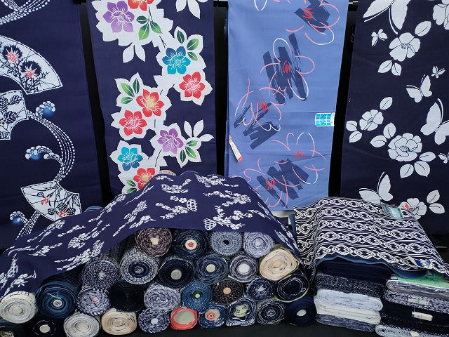 平和屋本店■浴衣反物 まとめて 45点 蝶 花柄 竜田川文様 万代染 など 全て未使用 ppp3988