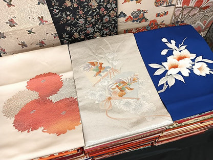 平和屋着物■名古屋帯 まとめて100点 鳳凰 孔雀 人物 蝶 菊 花柄 手描き 型染め 相良刺繍 金銀彩 金銀糸 など 未使用品有 全て正絹 mmm1335