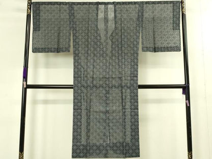 平和屋着物▽極上　道行コート　スリーシーズン　春夏秋　塵除け　ロング丈　オーガンジー　レース　刺繍　花菱　逸品　未使用 DZAB8903kh6