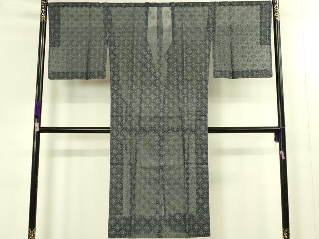 平和屋着物▽極上　道行コート　スリーシーズン　春夏秋　塵除け　ロング丈　オーガンジー　レース　刺繍　花菱　逸品　未使用 DZAB8903kh6