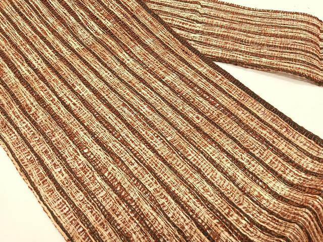 平和屋着物＊夏物　八寸名古屋帯　間道　正絹　逸品　CABK1351fb