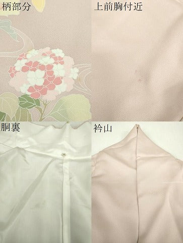 平和屋着物●訪問着　友禅　流水花文　暈し染め　正絹　逸品　DABH9881ps