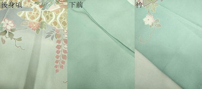 平和屋着物●訪問着　駒刺繍　霞松皮菱花文　暈し染め　金彩　鈴乃屋扱い　正絹　逸品　DABH9888ps