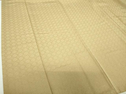 平和屋着物●上質な色無地　菱地紋　桑染色　正絹　逸品　DABH9864ps