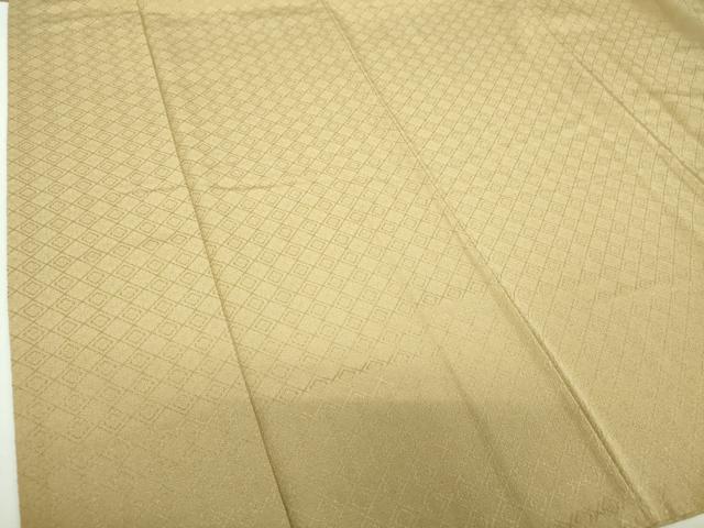 平和屋着物●上質な色無地　菱地紋　桑染色　正絹　逸品　DABH9864ps