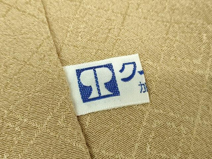 平和屋着物●上質な色無地　菱地紋　桑染色　正絹　逸品　DABH9864ps