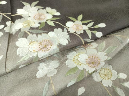 平和屋着物●訪問着　総刺繍　枝垂れ桜　暈し染め　金糸　正絹　逸品　DABH9891ps