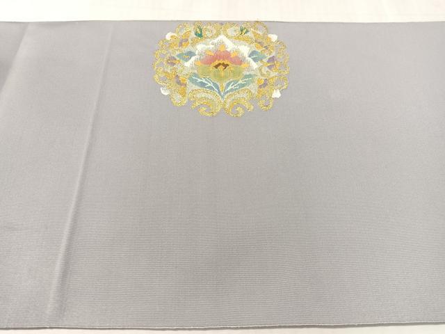 平和屋着物●爪掻き本綴れ　八寸名古屋帯　更紗唐草文　金銀糸　正絹　逸品　CABK4455vp