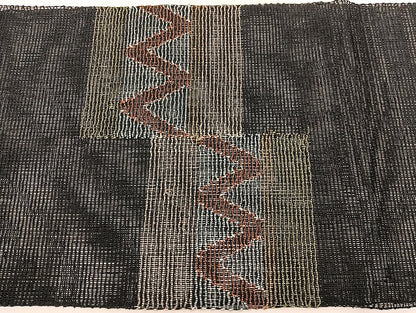 平和屋着物＊夏物　八寸名古屋帯　幾何学文様　正絹　逸品　BAAY4047hv