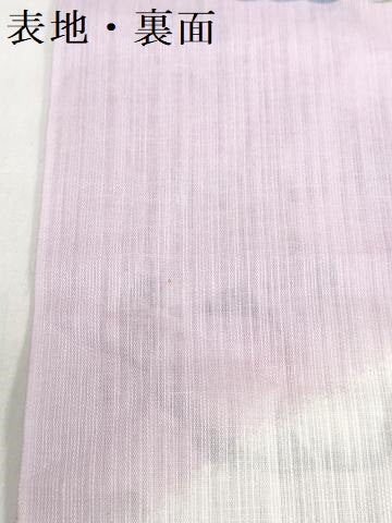 平和屋着物＊夏物　浴衣　反物　着尺　朝顔　クイーンサイズ　綿　逸品　未使用　DABH3741zy