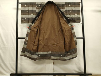 平和屋着物■男性　長襦袢　袷　将棋　正絹　逸品　DABI3707ya