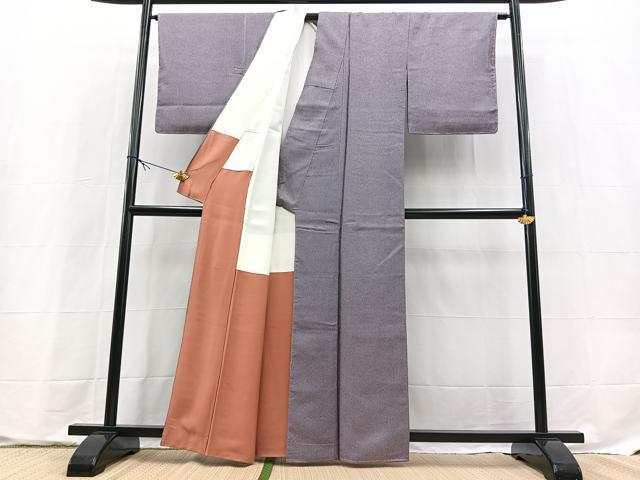 平和屋着物■本場染大島紬　石畳文　正絹　逸品　BAAX9666yc