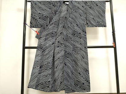 平和屋着物∴夏物　浴衣　有松鳴海絞り　流水文　綿　逸品　DABI3441cd