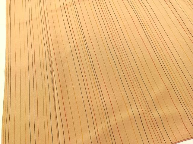 平和屋着物■上質な小紋　縞　正絹　逸品　BAAX9721yc