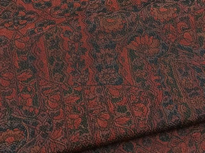 平和屋着物■上質な小紋　切嵌更紗花文　鬼しぼ縮緬　正絹　逸品　BAAX9742yc
