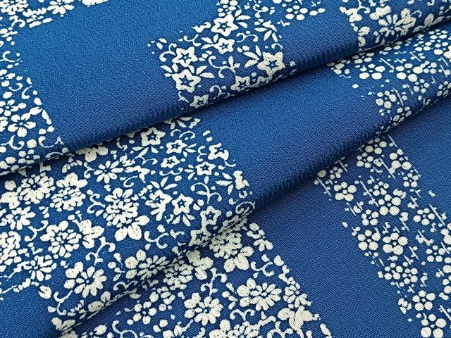 平和屋着物■上質な小紋　短冊花文　正絹　逸品　BAAX9804yc
