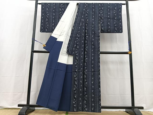 平和屋着物■上質な紬　花間道　正絹　逸品　BAAX9798yc