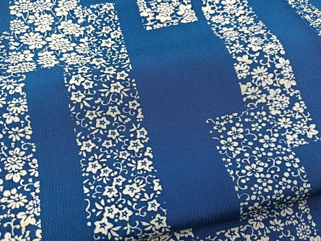 平和屋着物■上質な小紋　短冊花文　正絹　逸品　BAAX9804yc