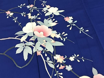 平和屋着物■訪問着　友禅　枝花文　正絹　逸品　BAAX9786yc