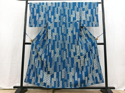 平和屋着物■上質な小紋　短冊花文　正絹　逸品　BAAX9804yc
