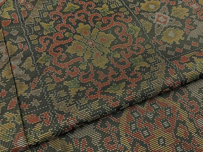 平和屋着物■本場大島紬　7マルキ　正倉院花文　正絹　逸品　BAAY3650hj