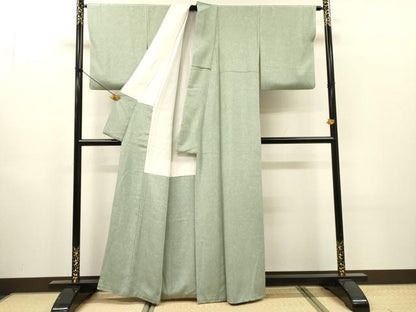平和屋着物▼上質な小紋　墨流し文様　正絹　逸品　DABH7718fe