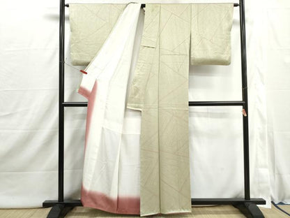 平和屋着物■上質な小紋　絞り　幾何学文　正絹　逸品　DABI1910qa