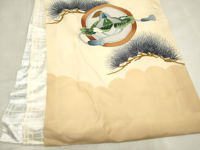 平和屋着物[]お宮参り　男の子　祝着　産着　初着　のしめ　駒刺繍　鷹　鷲　笠松　家紋散らし　逸品　DABH5296ea