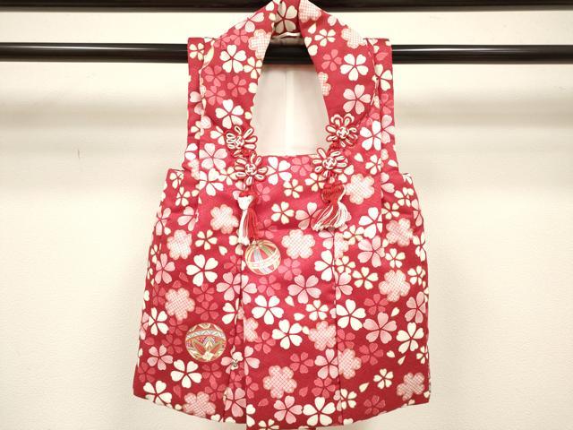 平和屋着物[]女の子　子供　被布　鞠桜文　金彩　DABH5358ea