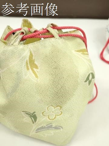 平和屋着物▼和装小物　和装バッグ　巾着まとめて５点　浴衣　花　リバーシブル　綿　縮緬など　逸品　CABJ1499ju