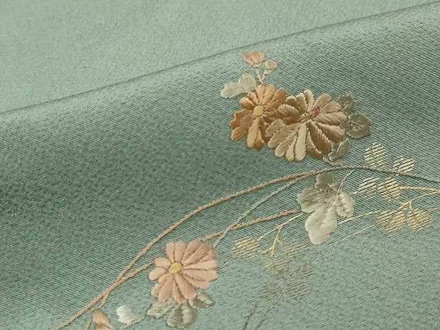 平和屋着物●訪問着　総刺繍　花籠文　暈し染め　金彩　正絹　逸品　DABI2494ud