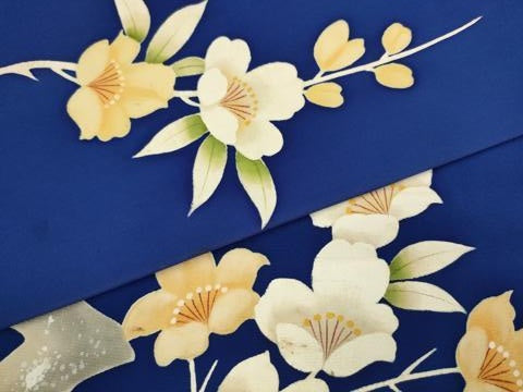 平和屋着物●塩瀬　九寸名古屋帯　枝花文　銀彩　正絹　逸品　AABK6842pf