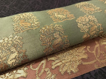 平和屋着物●全通柄袋帯　名物裂　彩　金糸　正絹　逸品　CABK4589vp
