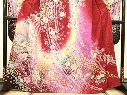 平和屋着物●豪華振袖　小寺義一　絞り　辻が花　暈し染　金彩　京都きもの友禅扱い　正絹　逸品　DABH7917fe